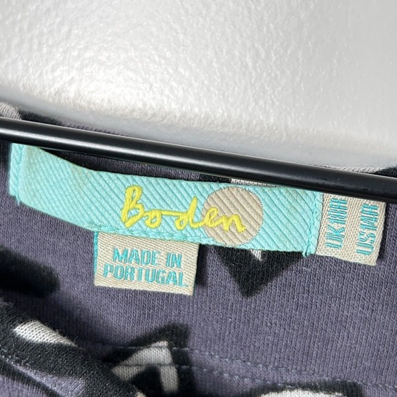 Boden Roma Dress Sz US 14 Purple & Gray Paisley Floral Printed Ponte Knit - Picture 5 of 9